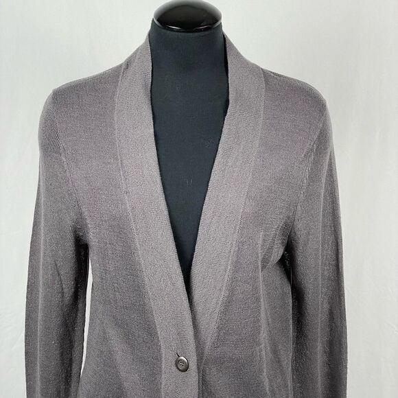 Soft Surroundings Long Purple Knit Thin Cardigan Sweater - Women’s M - Picture 4 of 8